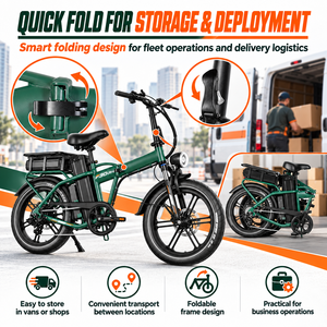 จักรยานไฟฟ้า QMWHEEL F30 Ultra UK Stock E Bike ขนาด 20 นิ้ว พับได้ กำลังไฟ 250W แบตเตอรี่คู่ 70Ah ระยะทางไกล - Product Image 5