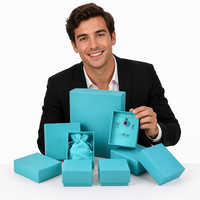Boîtes à bijoux rigides en papier spécial de haute qualité avec couvercle et doublure en éponge, design élégant, personnalisables