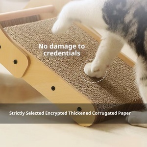 <span class=keywords><strong>Jouet</strong></span> pour chat en forme de grande roue, en <span class=keywords><strong>bois</strong></span> massif, avec boule rotative suspendue, plateau tournant pour chat, plumes colorées, <span class=keywords><strong>jouet</strong></span> à gratter pour chat, <span class=keywords><strong>jouet</strong></span> interactif pour animaux de compagnie à la maison - Product Image 2