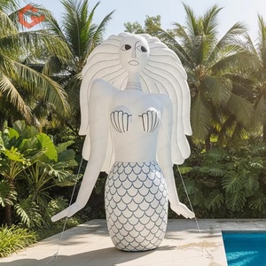 Personaje de Dibujos Animados de Sirena Inflable Gigante, Modelo de Sirena Princesa del Mar Inflable Personalizado para Decoración de Fiestas y Eventos - Product Image 1