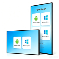 Pantalla LCD Vertical de Señalización Digital de 32 Pulgadas, Ultrafina, con Marco Estrecho, para Montaje en Pared, 2/4K UHD, para Publicidad en Tiendas Comerciales
