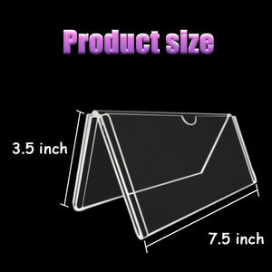 Cao Cấp Rõ Ràng Acrylic V-Loại Khe Cắm Kép Đứng Chống Xước Nhựa Khung Ảnh Bán Lẻ Hiển Thị Tập Trung Cảnh Quan Bóng Hộp - Product Image 2