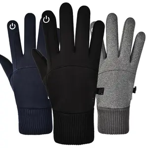 Gants d'hiver imperméables pour hommes, coupe-vent sport pêche écran tactile conduite moto Ski antidérapant chaud cyclisme gants pour femmes