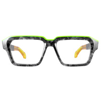Nouvelles montures de lunettes optiques rectangulaires en acétate laminé, collection 2025, avec styles colorés et tendance