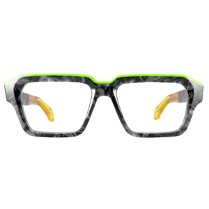 2025 mới nhất Độ dày cán Acetate kính quang học thời trang hình chữ nhật cảnh tượng kính khung với phong cách đầy màu sắc - Product Image 2