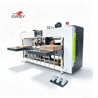 Oray 1200D 3500mm Engrapadora de cajas corrugadas de dos piezas extra ancha, para microflauta delgada E/F, con plataforma de alimentación desmontable adaptable