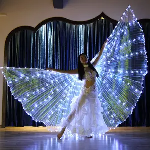 新到达白色 LED 翅膀时尚服装嘉年华舞者翅膀