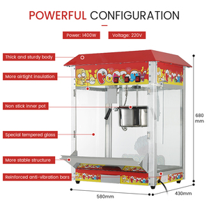 Máquina Eléctrica Automática Comercial para Hacer Palomitas de Maíz OEM/ODM Venta al por Mayor de Fábrica Nueva Condición para Uso en Panadería con Motor Central - Product Image 3