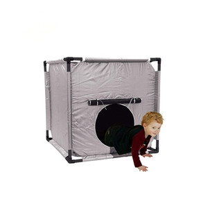 Tente en bois massif pour enfants, stimulation sensorielle, jeu noir - Product Image 1