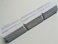 Carte de visite multifonctionnelle de haute qualité, 120g, couleur personnalisée, impression thermique recto, pliage continu, pour parking