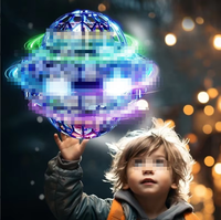 Nouveauté : Jouet boule volante LED UFO, rotation à 360 degrés, boomerang flottant, mini drone, jeu d'intérieur et d'extérieur, cadeau