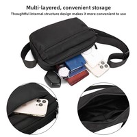 Nieuwe mini kleine crossbodytas Sporttelefoontas voor heren Heuptas Schoudertas Borsttas