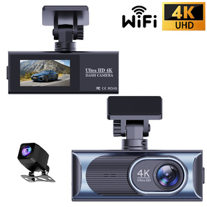 Caméra embarquée 4K haute définition à double enregistrement, vision nocturne, avec connexion Wifi et trajectoire GPS, best-seller - Product Image 1