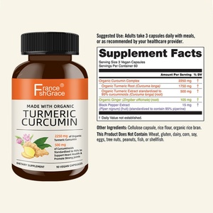 Suplemento de Cúrcuma y Curcumina Personalizado, Apoyo Diario para la Salud de las Articulaciones e Inmunidad para Adultos, Cápsulas de Cúrcuma y Curcumina - Product Image 3