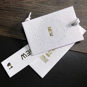 Direct van de fabriek: op maat gemaakte kledinghangtags, hete-stempel, reliëf, gedebosseerde voorraadlabels, groothandel - Product Image 2