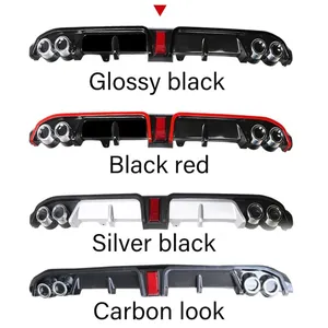 StarNav – Kit de décoration extérieure et tuning pour pare-chocs arrière modifié avec quatre sorties d'échappement, compatible avec les voitures neuves 2019-2021 - Product Image 6