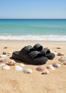 Sandali Unisex EVA con Doppia Fascia Taglia 22 Comodi per Tutte le Stagioni Punta Aperta Tinta Unita Chiusura con Fibbia - Product Image 2