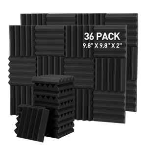 Wedge Sound Proof Foam Fire-Proofed Sound Dampening Wall Panels For Noise Cancelling And Sound Absorbing