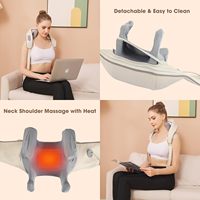 Oreiller de massage électrique chauffant Eveekon pour les tissus profonds, massage Shiatsu du cou, du dos et des épaules pour soulager la douleur