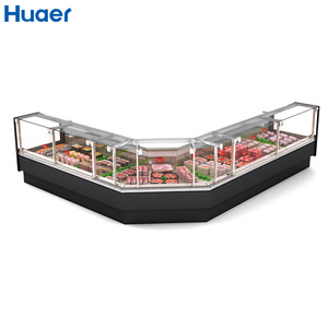 Phía trước cong kính lạnh tự phục vụ mở Deli hiển thị trường hợp cho hiển thị thịt poltry Xúc Xích sữa và ẩm thực - Product Image 2