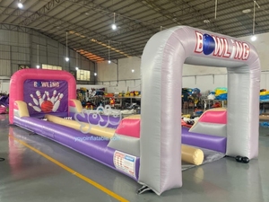 Jeu de bowling gonflable pour intérieur, équipement de parc d'attractions commercial, thème sportif en PVC, installation facile - Product Image 1