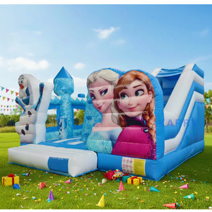 Château gonflable pour enfants en PVC commercial, château gonflable pour adultes, château gonflable <span class=keywords><strong>Elsa</strong></span> avec toboggan pour le plaisir des enfants dans la cour - Product Image 1