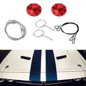 NiceCNC 2x Universal Car Racing Esporte Bonnet Capô Pin Bloqueio Travas Appesearance Kit Guarnição