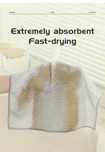 Serviette de cuisine carrée en microfibre 300 g/m² à pois, très absorbante, réutilisable, séchage rapide pour cuisine et salles de bain - Product Image 5