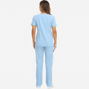 Conjunto de Ropa Quirúrgica para Mujer, Conjunto de Uniforme de Enfermería Unisex, Ropa de Trabajo Quirúrgica de Color Sólido - Product Image 6