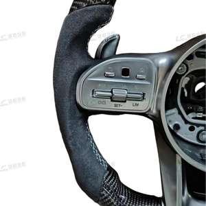 Volant en fibre de carbone personnalisé avec écran LED pour Mercedes Benz C63 W213 C43 A45 G63 <span class=keywords><strong>AMG</strong></span> Style sport racing Garantie 1 an - Product Image 2