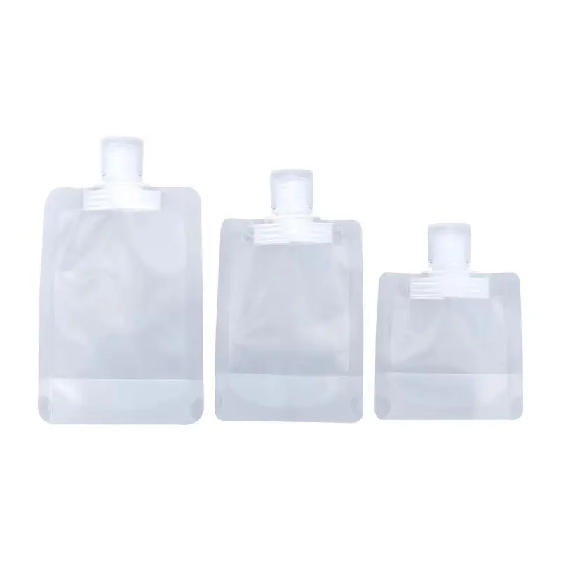 Spot 100ml transparent flip nozzle bag liquid cream emulsion cosmetic plastic bottle packaging carrying travel pouch