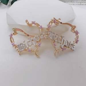 JML DIY corazón Huggie pendientes 14K chapado en oro de latón de moda <span class=keywords><strong>Karolg</strong></span> joyería oro laminado Bonito para mujeres inspirado Sera Manana - Product Image 3