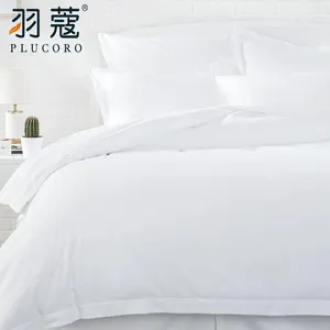 Hotel Bed Sheet 100% Linen Hilton Hotel Comfortable 5 Star Bed Cotton Duvet Cover Bedding Sheet Sets Hotel