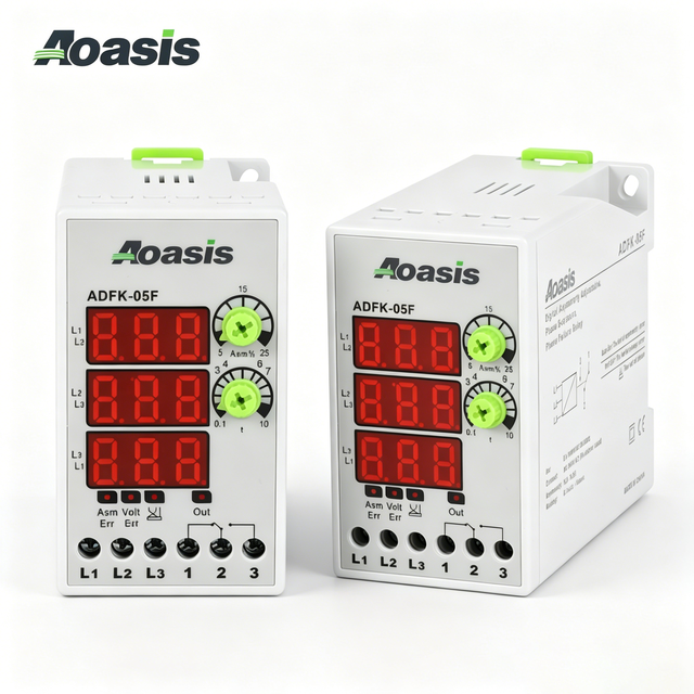 380VAC Din Rail Protection Relays Over Under Voltage Protection Digital Display PC Material Adjustable Voltage Protector Device