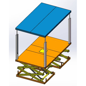 Altura ajustável Plataformas duplas Estrutura reforçada <span class=keywords><strong>Double</strong></span>-Deck Scissor Elevador hidráulico articulado Elevador 3000kg Carga do carro - Product Image 1