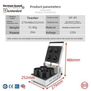 <span class=keywords><strong>Gaufrier</strong></span> en forme de poitrine avec prise de tension réglable Haute productivité 220V Nouvelle condition pour <span class=keywords><strong>Amazon</strong></span> Ebay International Site - Product Image 2