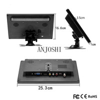 Monitor HD de 10.1 Pulgadas para Mini TV, Reproductor de Video para Auto, TFT LCD para Cámara de Reversa, Sistema de Seguridad para el Hogar con Altavoz, BNC/AVI/VGA/HD&MI