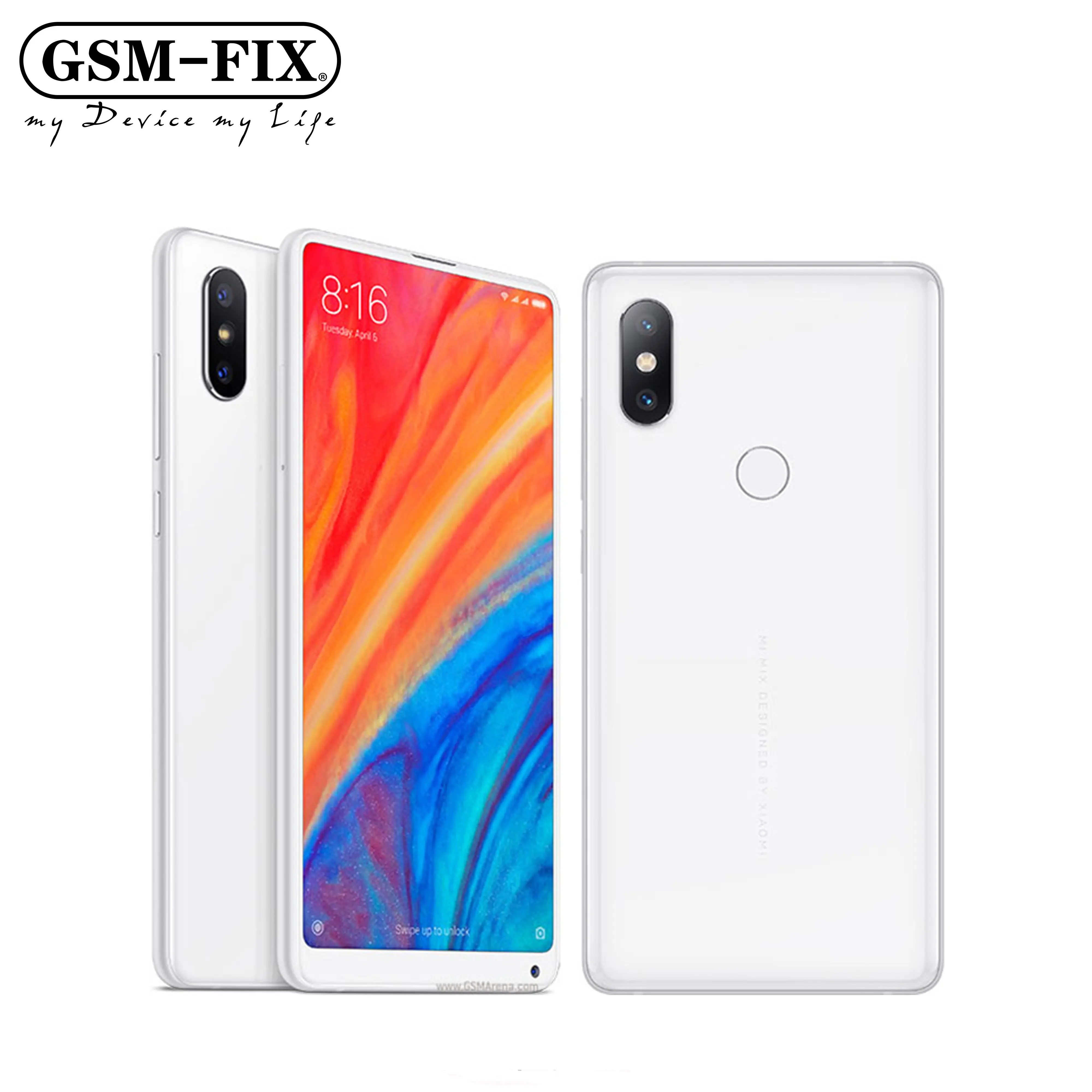 Xiaomi Mi Mix 2S Original déverrouillé, téléphone portable chinois bon marché pour Xiaomi Mi Mix 2S, GSM-FIX