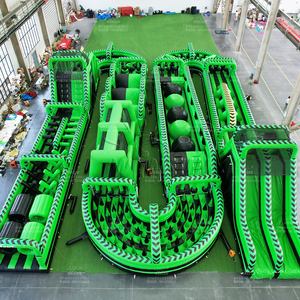 Parc à thème gonflable géant Winsun Parcours d'obstacles Couleur personnalisée Taille Matériau PVC Installation facile pour une utilisation commerciale en extérieur - Product Image 4