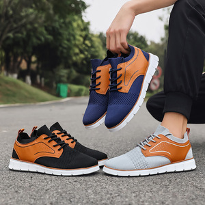 Chaussures de sport décontractées pour hommes, style britannique, en maille respirante, légères, anti-choc, grande taille, nouvelle collection été 2025, pour le marché international - Product Image 5