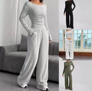 Conjuntos <span class=keywords><strong>de</strong></span> 2 Piezas para Mujer al por Mayor, Camiseta <span class=keywords><strong>de</strong></span> Verano con Cuello Redondo y Pantalones Cortos, Atuendo Informal, <span class=keywords><strong>Ropa</strong></span> <span class=keywords><strong>Deportiva</strong></span> para Yoga - Product Image 5