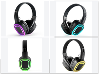 Headset Nirkabel Over-Ear Silent Disco Lipat HiFi Stereo Bass Kaya untuk Pesta Yoga Konferensi OEM Kualitas Tinggi RF890
