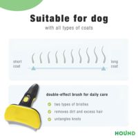 Qualité supérieure Elite Grooming Deshed Brush Brosse autonettoyante Deshedding Brush Anti-Hair Damage Deshed Brush