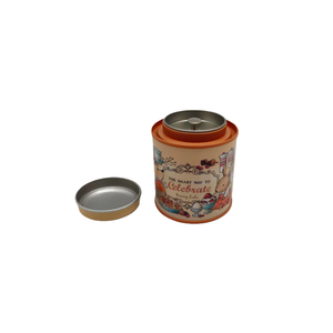 Boîte en fer blanc ronde à double couvercle, motif lapin mignon, pour biscuits, bonbons, <span class=keywords><strong>lait</strong></span> et chewing-gum - Product Image 1