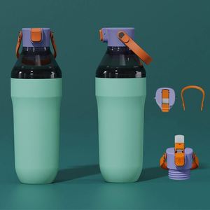 Custom 3 Compartment Vacuum Insulated 20oz 304 Stainless Steel Water <b>Bottle</b> Coffee Cup Lockable <b>Straw</b> Lid Promotional - Product Image 5