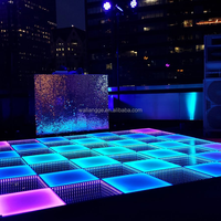 Panneau LED circulaire 3D portable certifié CE, 10x10m, couleurs mélangées, pour décoration de mariage - Vente chaude