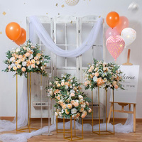Boule de fleurs artificielles en soie rose et hortensia, décoration moderne pour centre de table de mariage, arche florale suspendue extérieure, arrangement de banquet