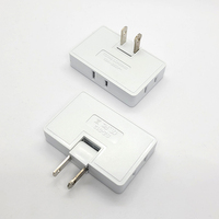 Adaptateur secteur mural plat ultra-mince à 3 voies avec prise polarisée, rallonge de prise secteur à 2 broches pivotante, prise d'extension intérieure, prise d'extension américaine