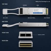 Transceiver Optik Transportasi MAN Jarak Jauh yang Dapat Diatur Pita C, Cisco QDD 400G ZR S QSFP DD LC SMF Coherent DCO, Garansi 1 Tahun