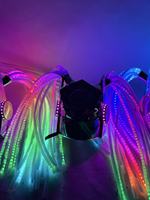 Masque LED flexible RGB Laserman, casque LED super cool pour spectacle de danse, performance sur scène